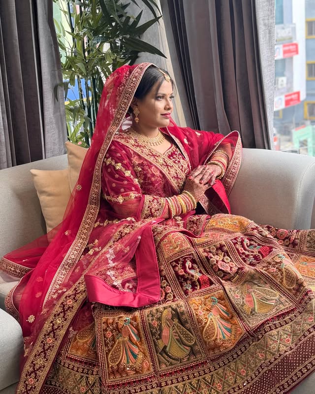 Red Bridal Lehenga